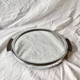 Vintage round mirror tray