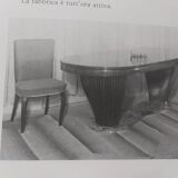 Dining Table by Vittorio Dassi with Oval Black Opaline Glass Top and Marble Base