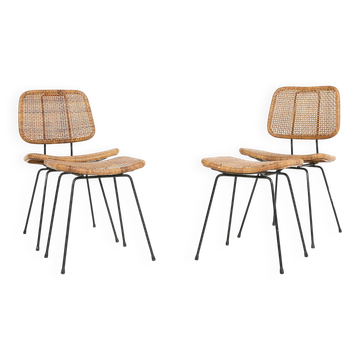 Ensemble de chaises italiennes modernes du milieu du siècle des années 1960