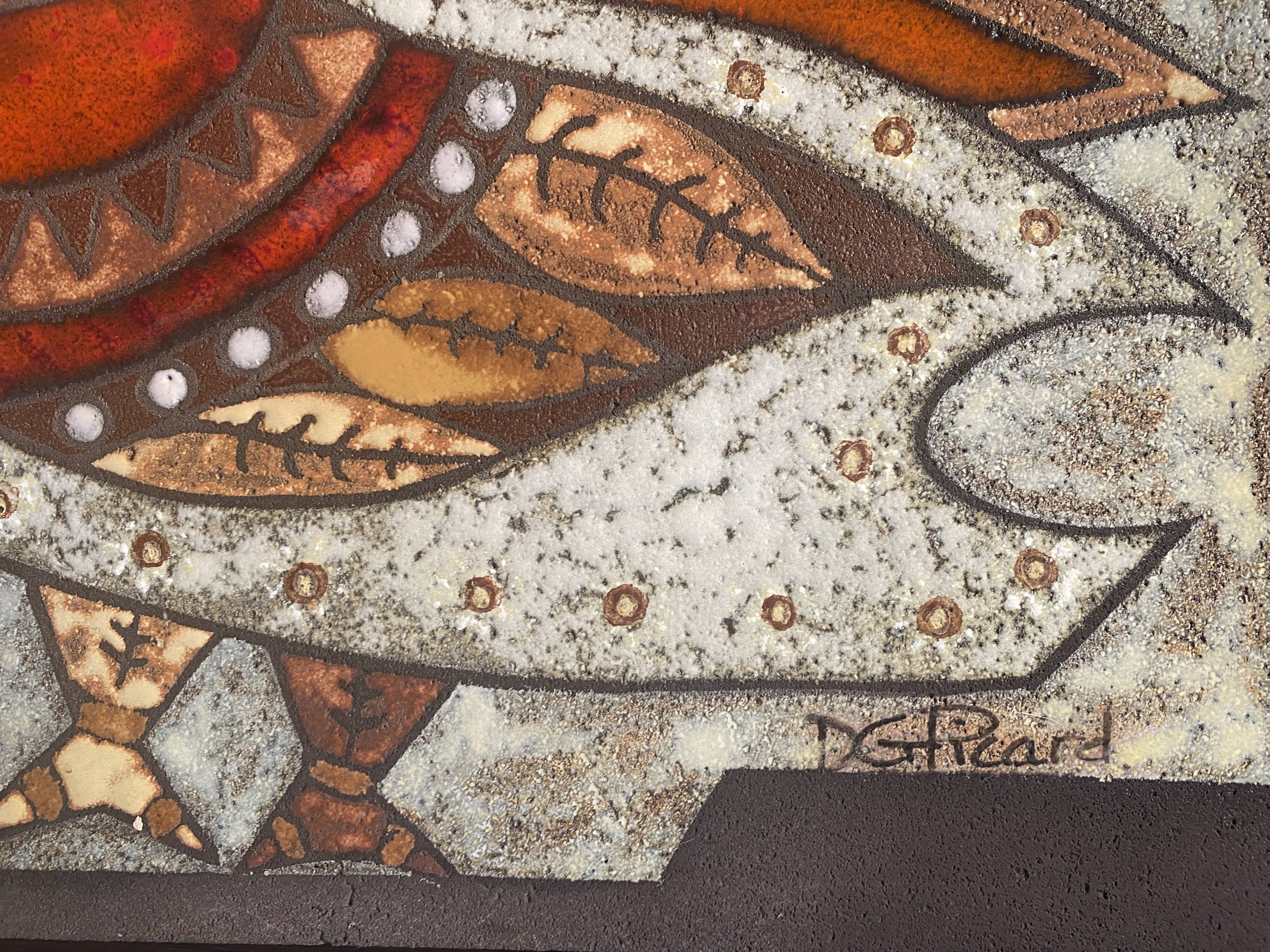 Plaque décorative de Max et Dominique picard, Vallauris - 1960
