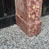 Louis XIV Style Fireplace In Purplish Brocatelle Marble Circa 1880