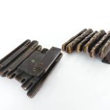 Brutalist bronze door handles, Alpan, Germany, circa 1970