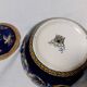 Large Gien blue sugar bowl or candy dish, Renaissance model