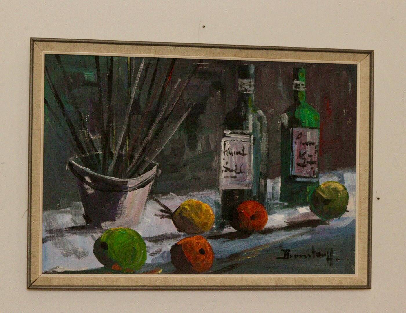 "Still Life, Wine and Fruit  " by Bronstolf.