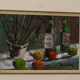 "Still Life, Wine and Fruit  " by Bronstolf.