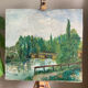 Oil painting on panel The bridge of Créteil signed H.Jaquemart nineteenth century