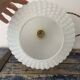 Large vintage suspension year 70 in white opaline with electrified bubbles to nine