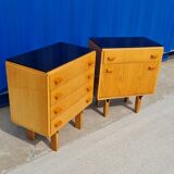 Pair of bedside tables by Frantisek Mezulanik ,manufactured by Novy Domov NP