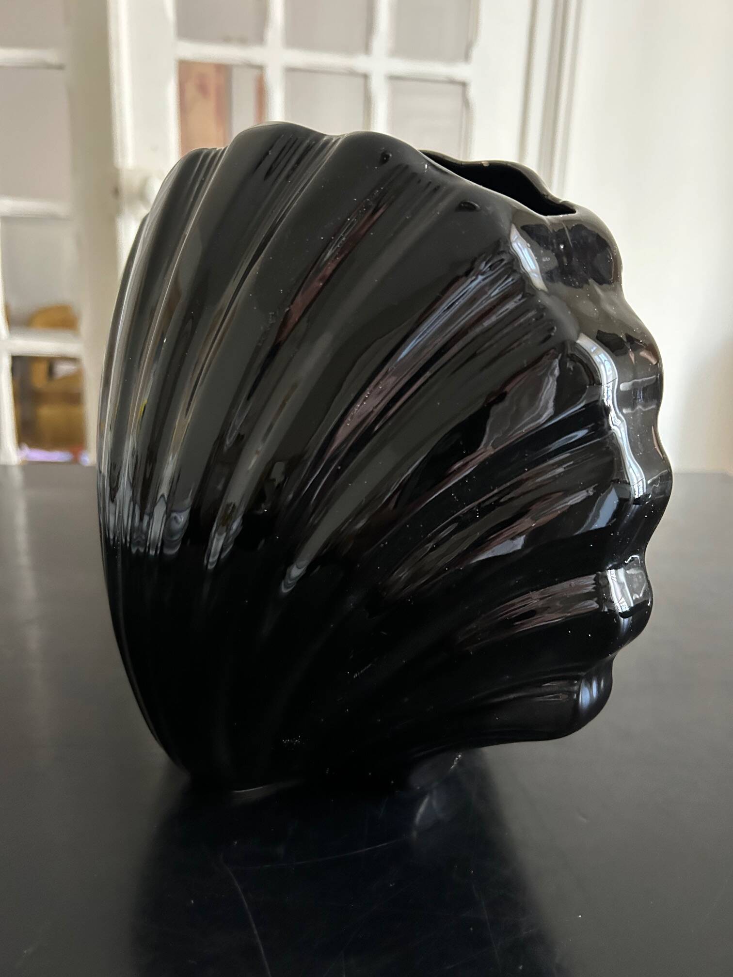 ceramic shell vase 1980