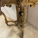 Nineteenth console in gilded wood