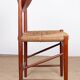 6 Danish chairs in teak and sea rush, model 316 by Peter Hvidt 1960.