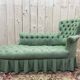 Méridienne époque Napoléon III laine vert