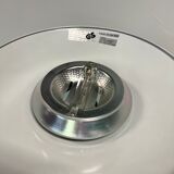 Floor lamp, 80s silver metal