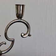Pair of vintage Swedish pewter candleholders by Svenskt Tenn