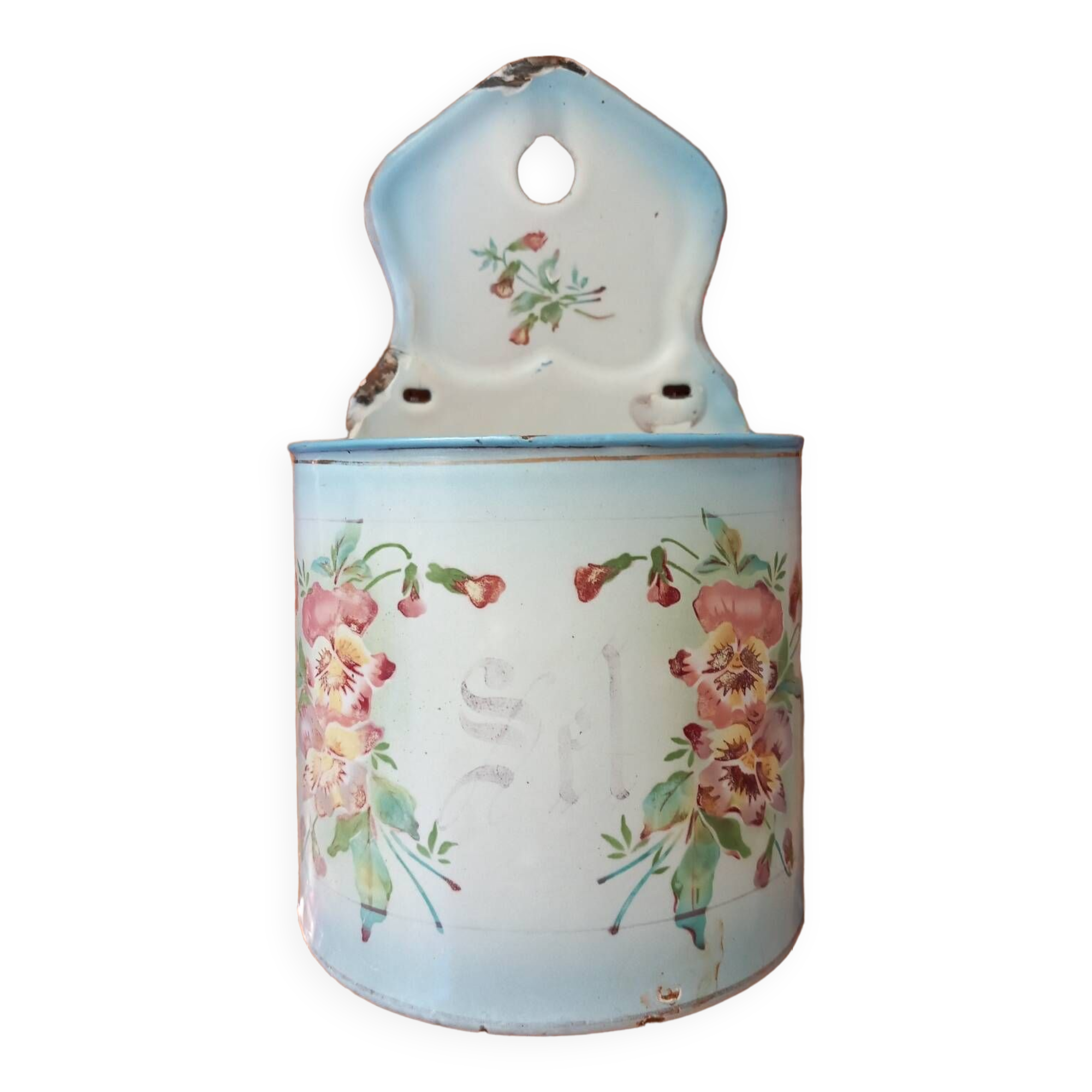 Enameled sheet salt box