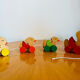 Old vintage wooden duck toy to pull