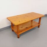 Vintage solid pine coffee table from the 70s 80s