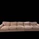 Modular sofa Poltrona Frau model Socrates in beige leather