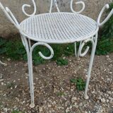 Salon de jardin ancien en fer plein milieu xxeme