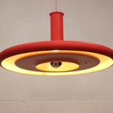 Pink Fog & Morup Optima vintage pendant lamp: Hans Due design, Denmark 1970