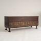Italian brutalist rosewood chest by Santambrogio & De Berti