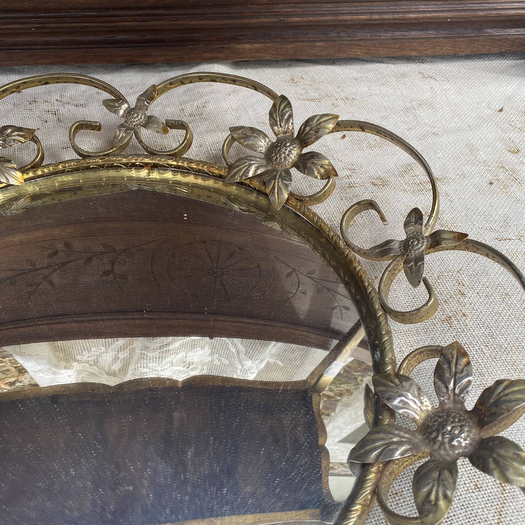 Vintage witch's eye mirror 43 cm, 1960s