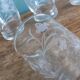 6 antique digestif glasses, floral pattern