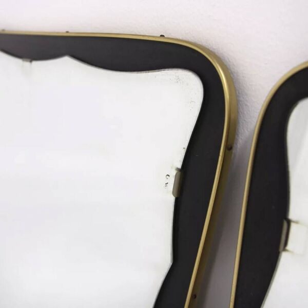 Set de 2 miroirs scandinave en métal, suède 1960