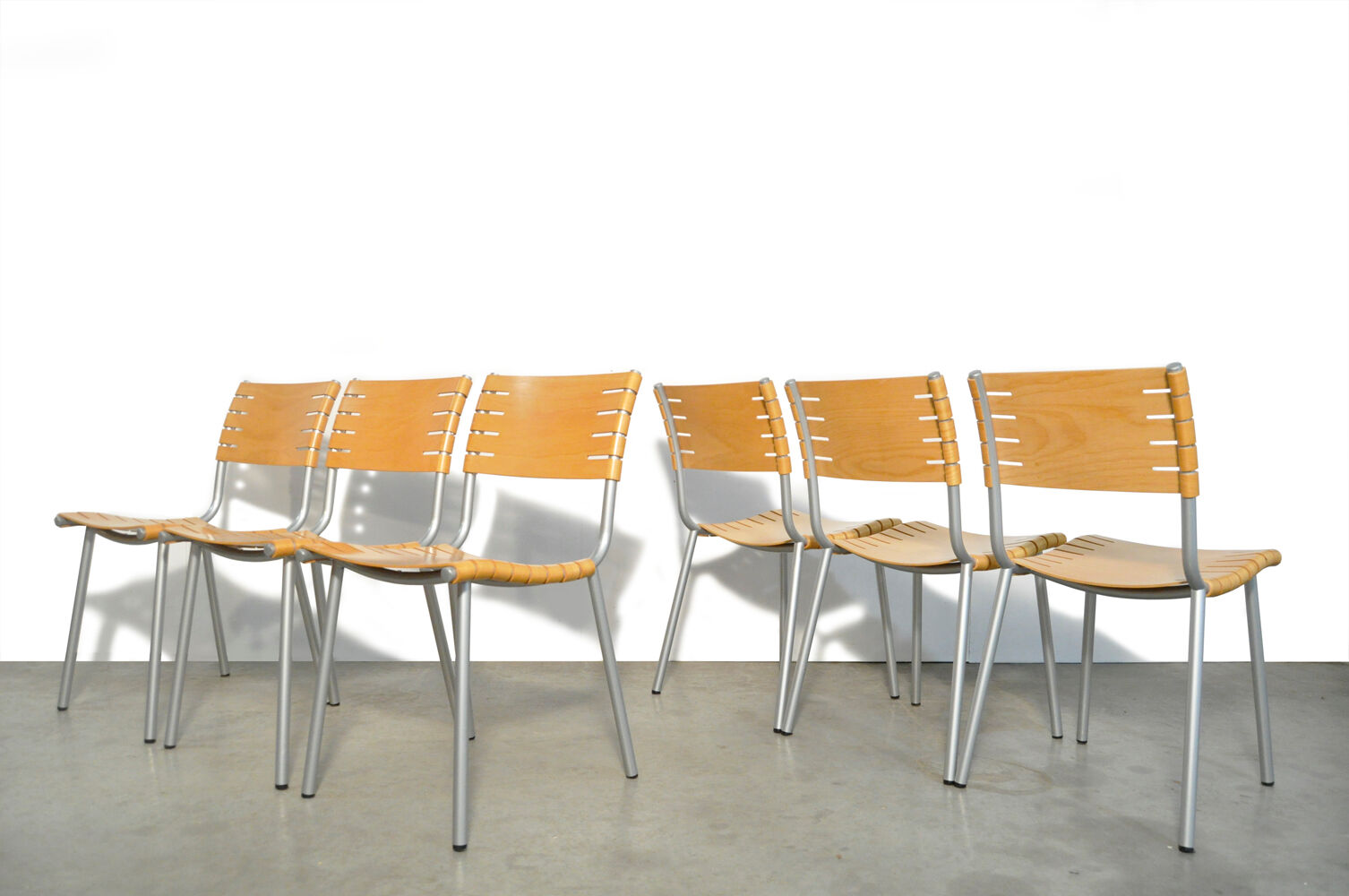 Set of 6 dining chairs by ruud jan kokke for harvink, netherlands 80s/90s