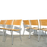 Set of 6 dining chairs by ruud jan kokke for harvink, netherlands 80s/90s