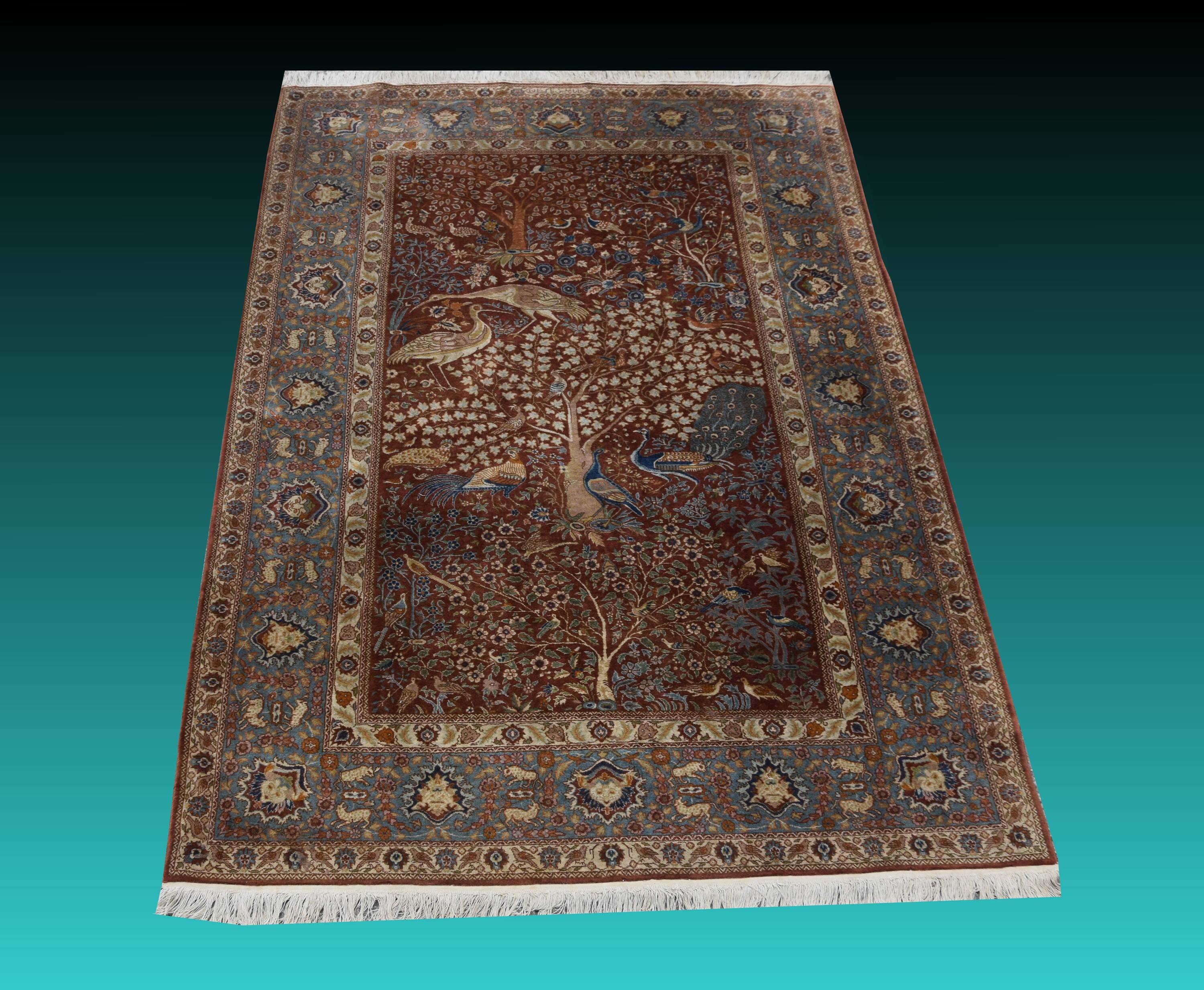 Persian rug "Tree of Life" with Birds – 137 x 240 cm - Handmade