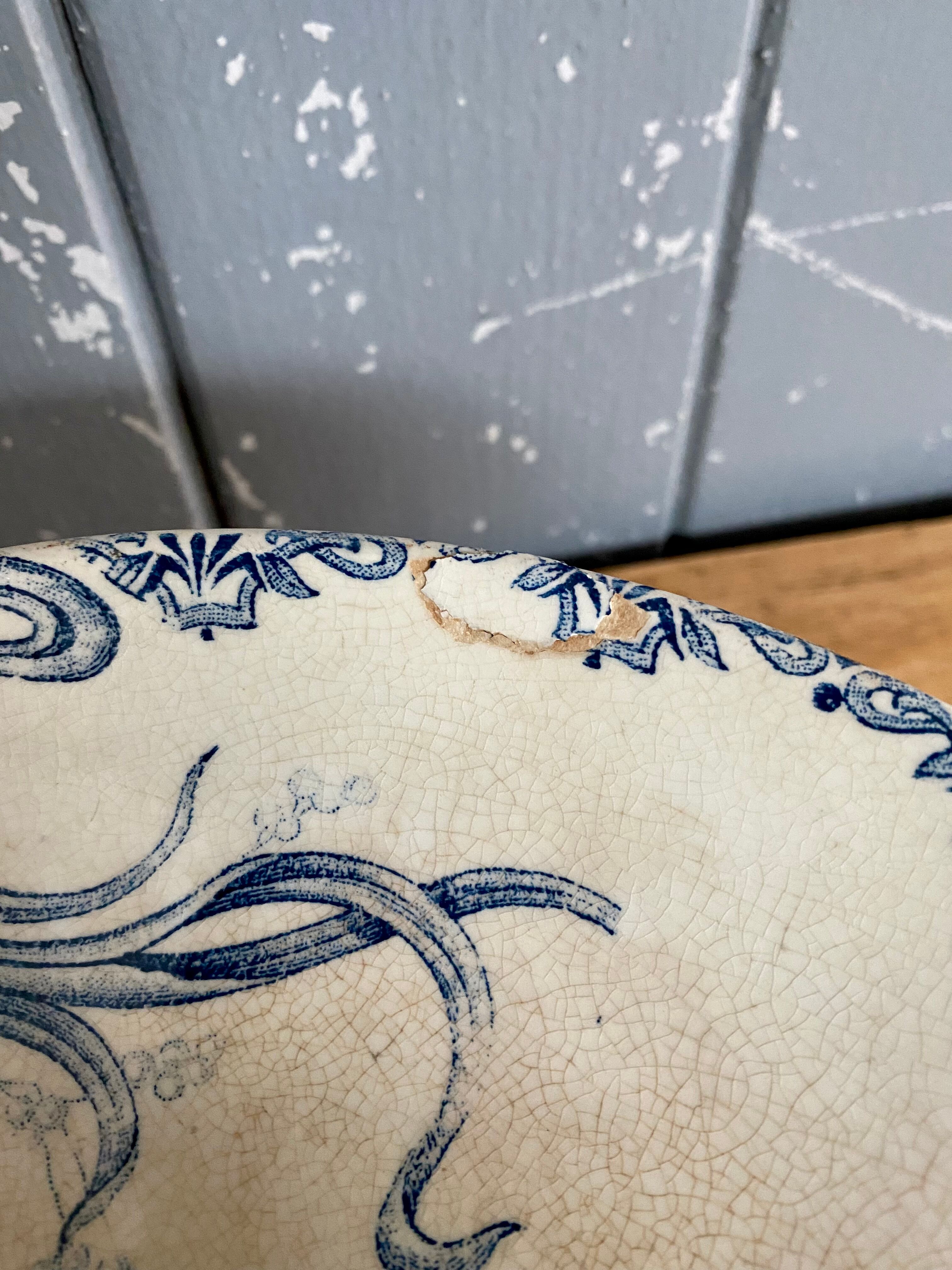 Compotier iron earth earthenware clairefontaine LG model Iris