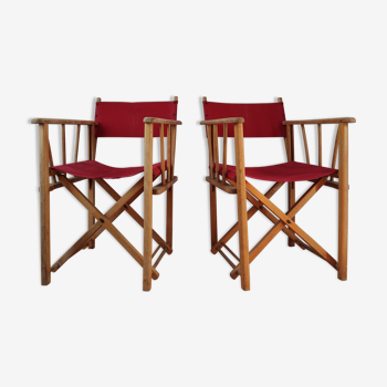 Antique folding armchairs