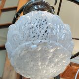 Old suspension globe glass of clichy