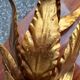 Pair of gold leaf sconces