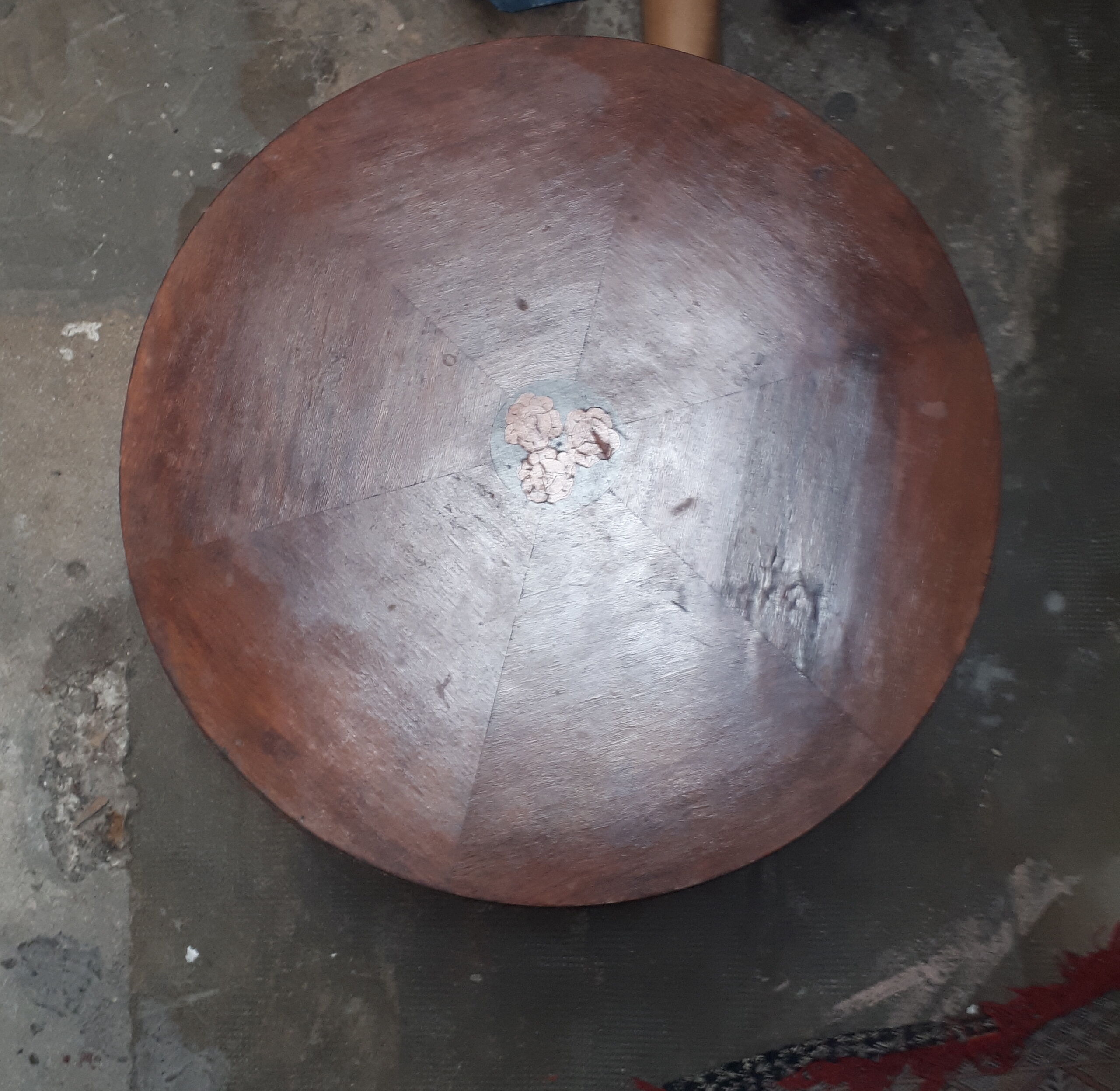 1930 art deco wood marquee pedestal table