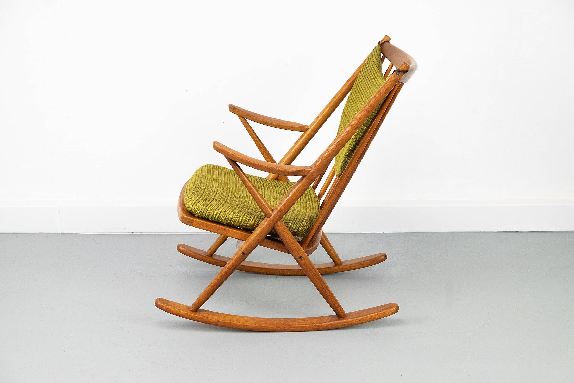 Midcentury Teak Rocking Chair by Frank Reenskaug for Bramin, 1960s