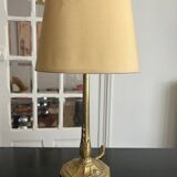 art deco brass lamp