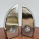 Bookends candle holders chrome aluminium