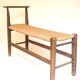 Straw and old wood bench