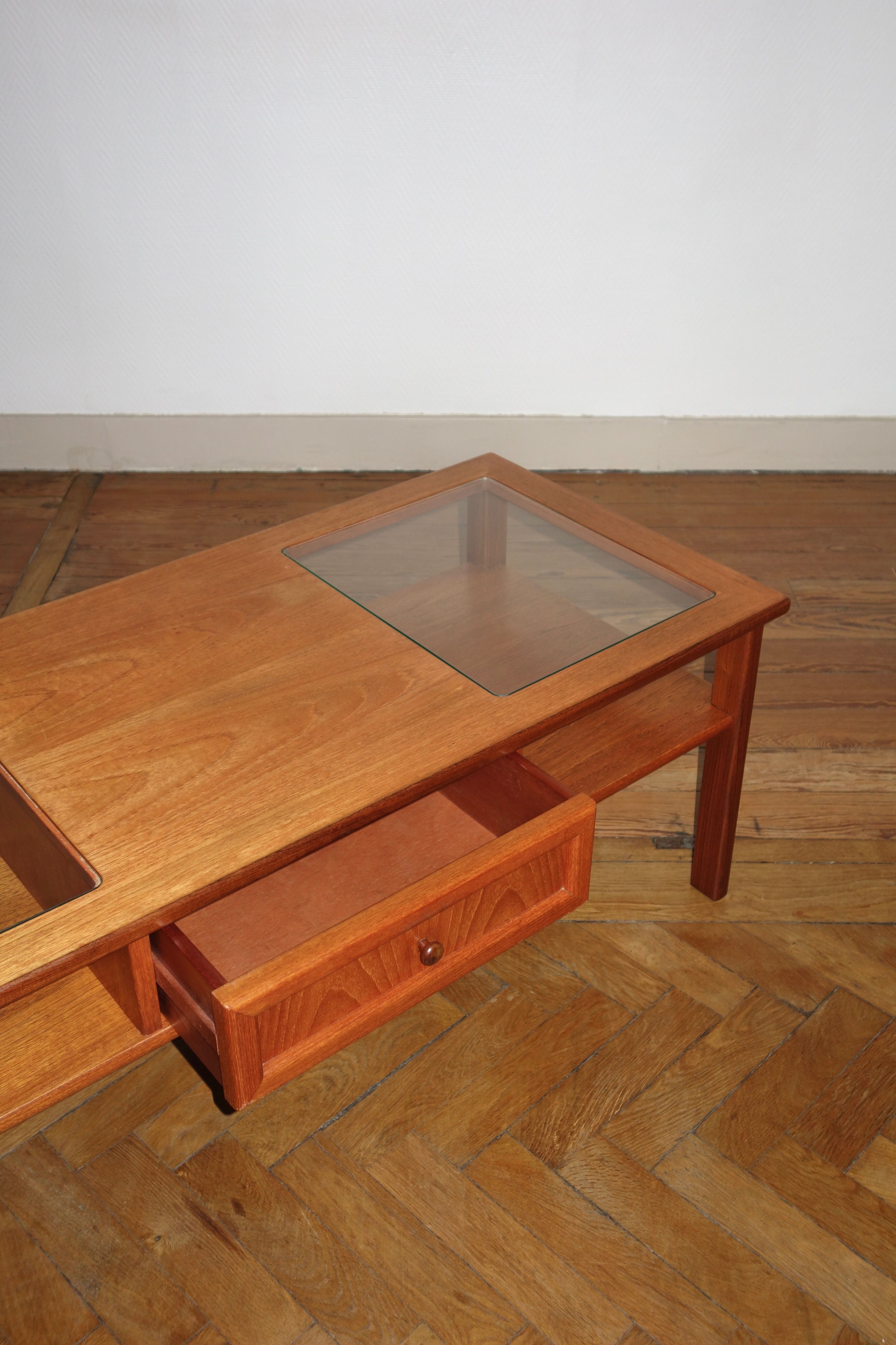 GPlan teak and glass coffee table from the 1970s