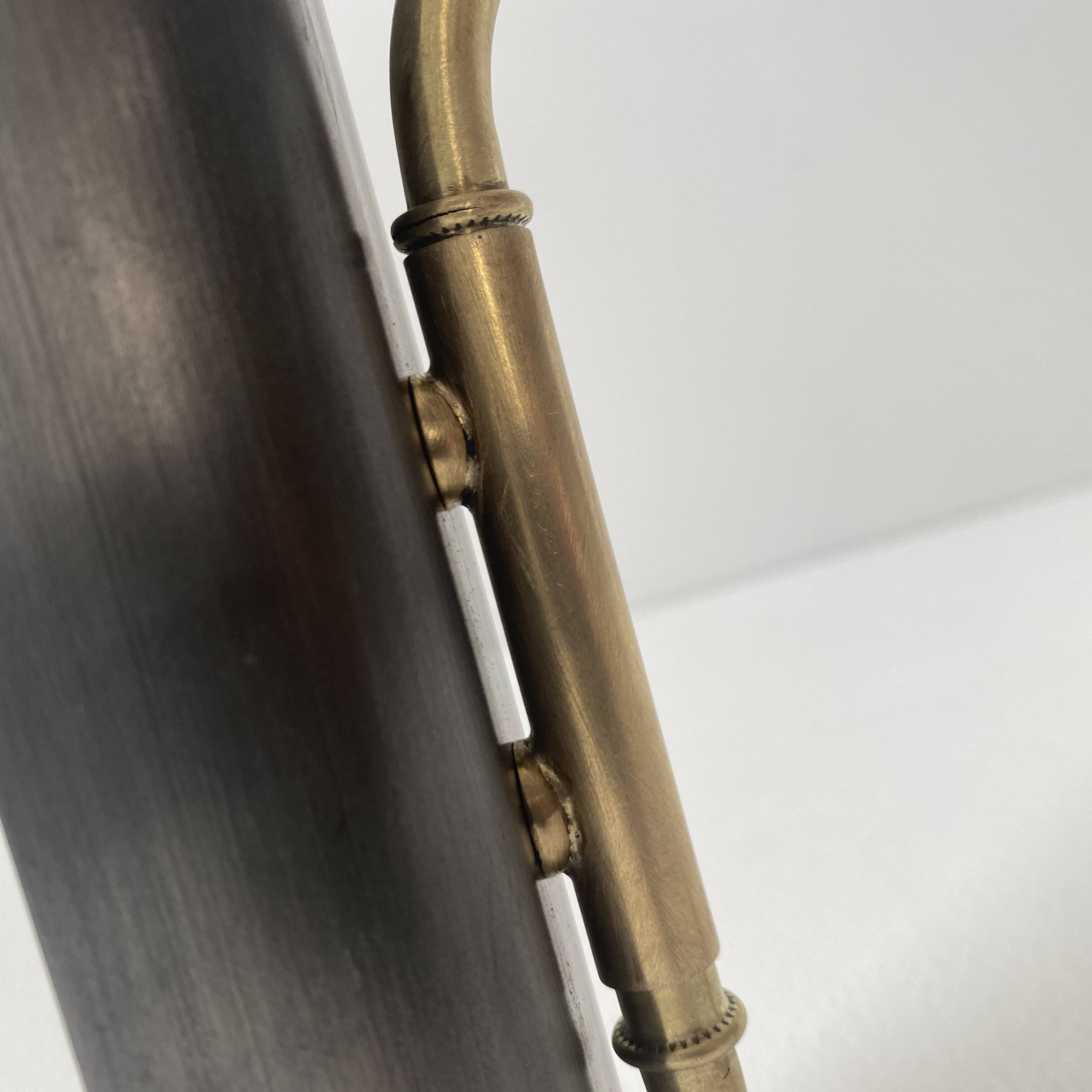 ANTIQUE BRASS AND PRISMATIC GLASS PENDANT LAMP XXL