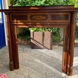 Wooden fireplace mantle