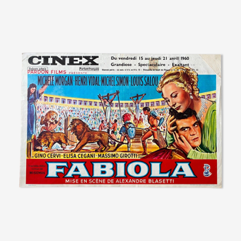 Affiche belge 3Fabiola" Henri Vidal, Michele Morgan, Michel Simon Peplum 1949