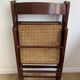 Folding chair occasional chair vintage wooden office chair with cane seat