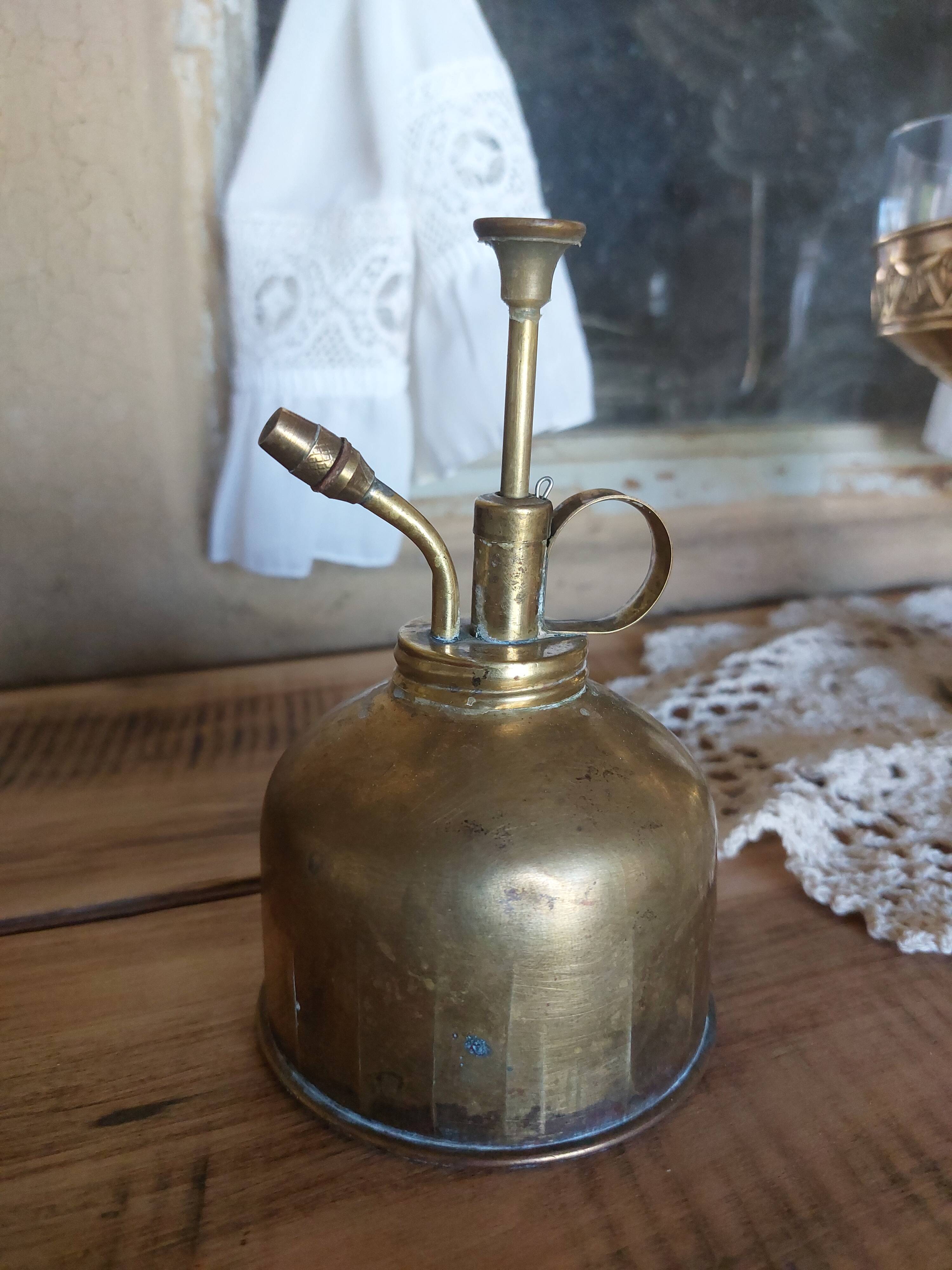 Spray bottle, brass mister Made in Hong Kong Vintage