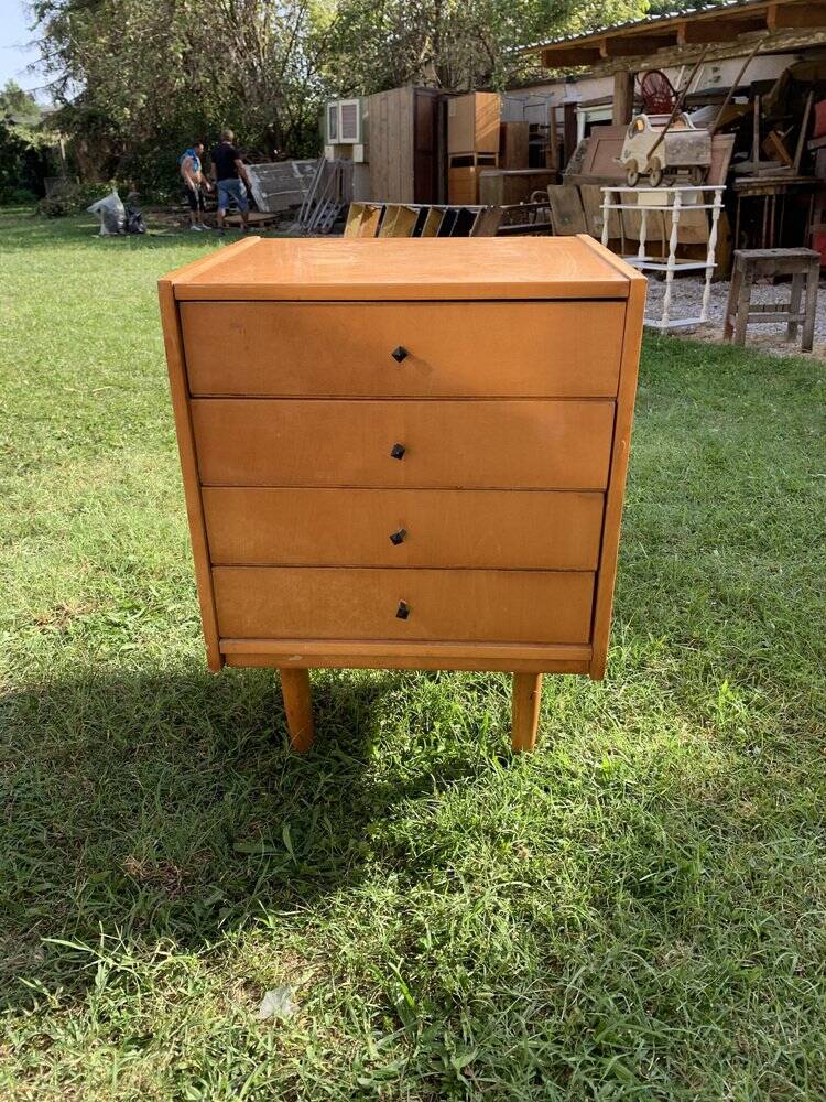 Commode mid-century en teck marron compacte, design 1960s, production République tchèque