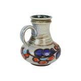 Blue Orange Vintage Vase West Germany Üebelacker Keramik 1808-20