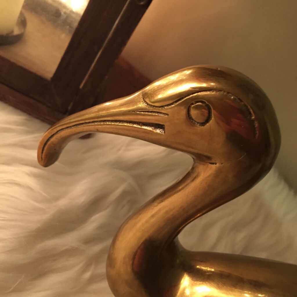 Ibis in brass 34cm vintage