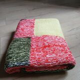 Plaid patchwork hand-knitted